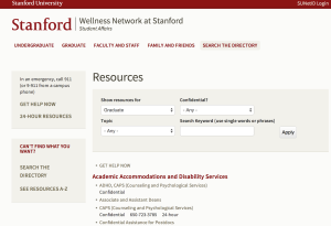 Wellness @ Stanford